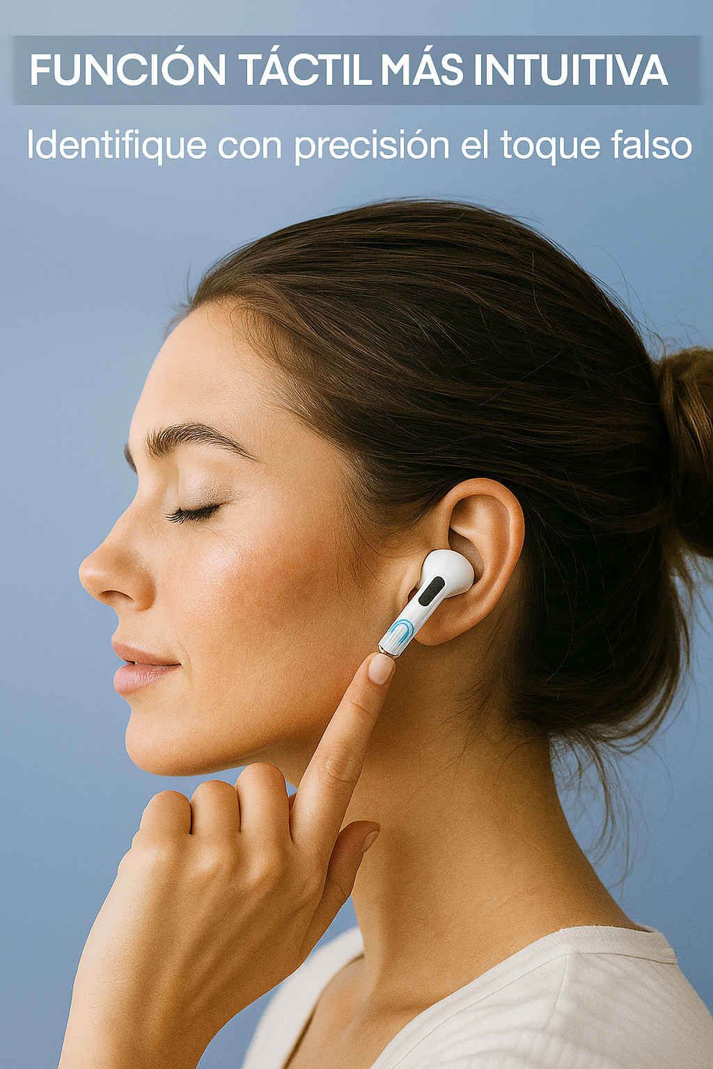 Audífonos inhalambricos con pantalla táctil para iphone y android
