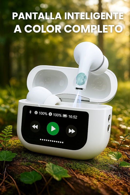 Audífonos inhalambricos con pantalla táctil para iphone y android