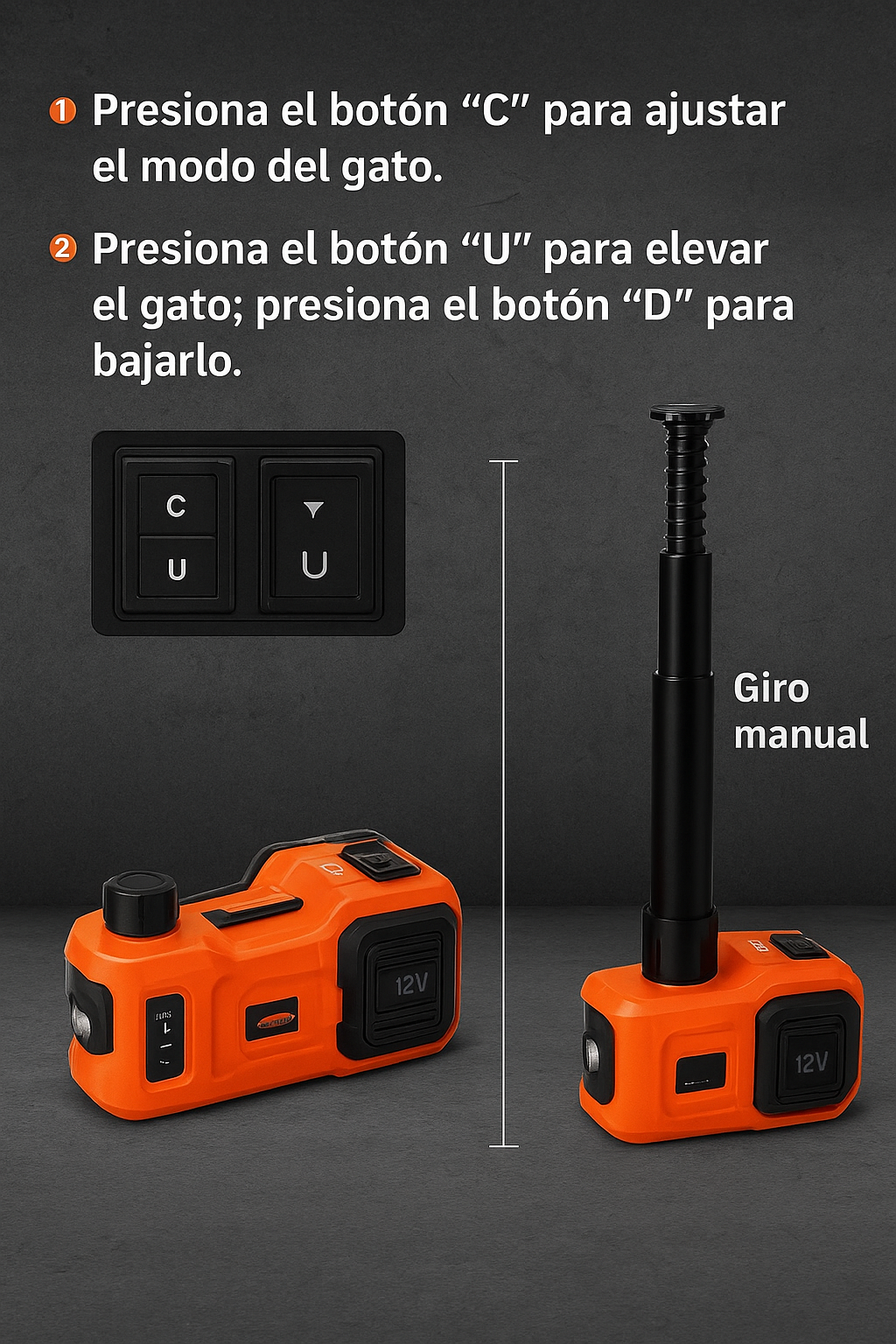 🔧🚗 Super Gato Hidráulico Eléctrico Portátil 4 en 1 — Tu asistente ideal en la carretera ⚡